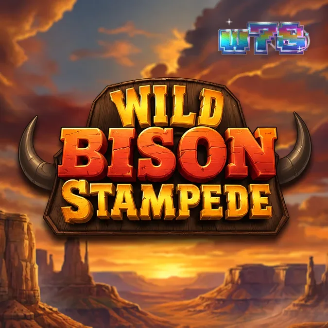 Interface do jogo Wild Bison Stampede com tema de planície norte-americana